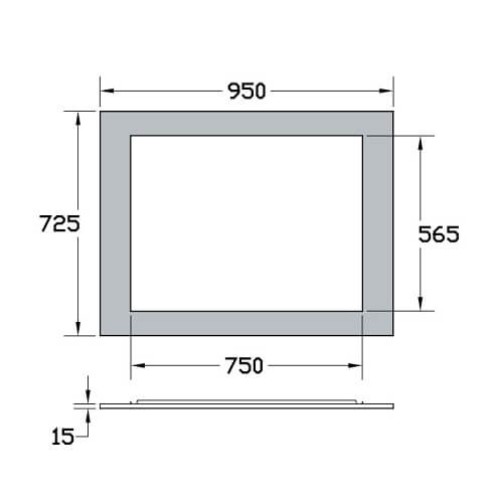 Vorschau: Kaminzubehör La Nordica - Verkleidung - Cornice Inox 80 Wide