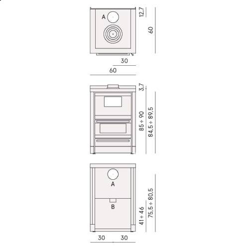 Vorschau: Holzherd Cadel Kook 60 4.0 | 6,2 kW