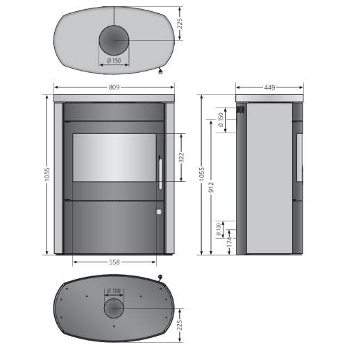 Vorschau: Kaminofen Justus Agero 2.0 | 7 kW