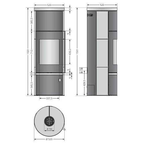 Vorschau: Kaminofen Justus Faro Aqua 2.0 | 8,5 kW wasserführend