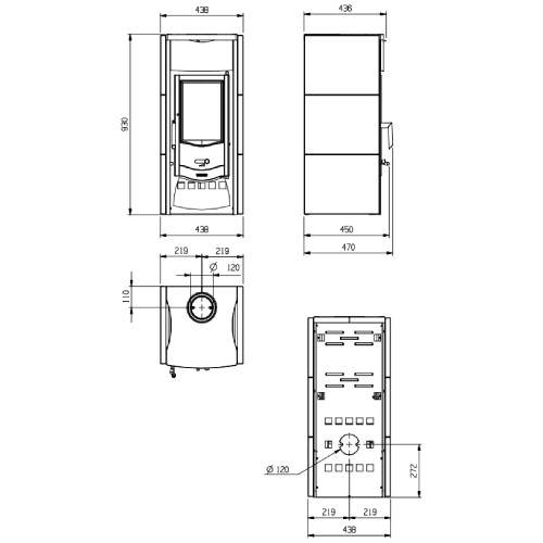 Vorschau: Kaminofen La Nordica Asia BII 6 kW