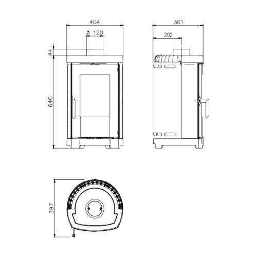 Vorschau: Kaminofen La Nordica Brigitta GB 4,7 kW