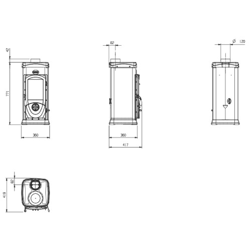 Vorschau: Kaminofen La Nordica Super Junior 5 kW