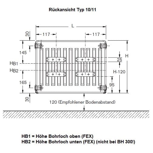 Vorschau: Heizkörper Komplett Set Buderus Logatrend C-Profil Typ 10 - Flachheizkörper