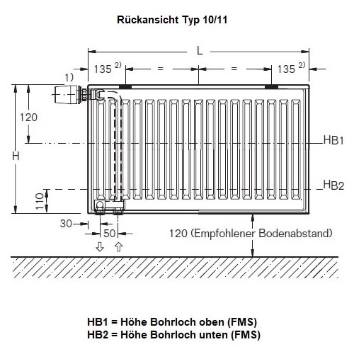 Vorschau: Heizkörper Komplett Set Buderus Logatrend VC-Profil Typ 33 - Flachheizkörper