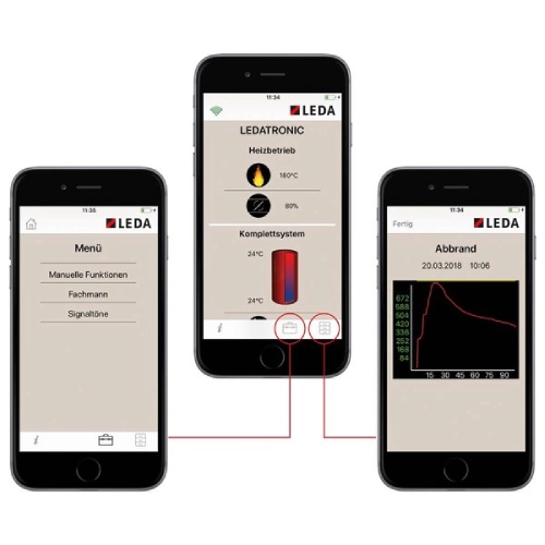 Kaminzubehör Leda - LEDATRONIC LT3 WiFi für Fondia / Sandia / Lava / Lava W