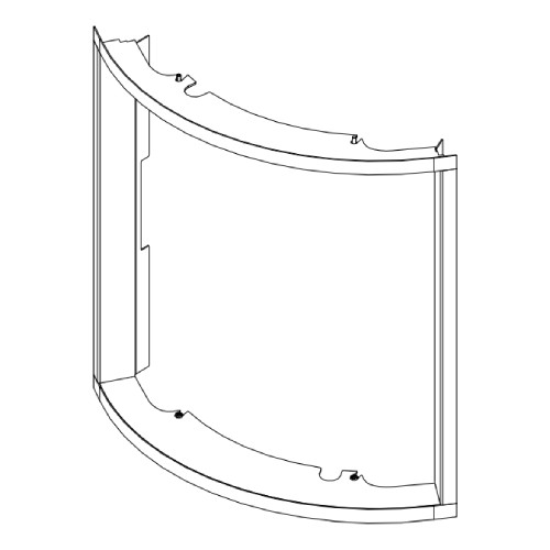 Kaminzubehör Austroflamm - 45x51 Designrahmen klapp rund stahl schwarz