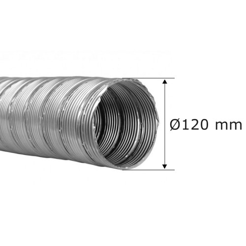 Flexrohr einlagig Ø 120 mm, Edelstahl
