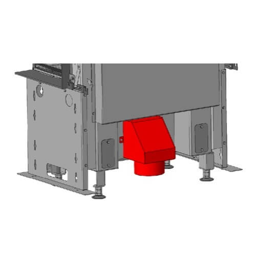 Kaminzubehör Neocube - Verbrennungsluftanschluss unten für P-, C- und F- Modelle