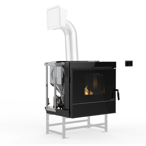 Pellet Kamineinsatz Palazzetti Ecofire Idro V20 20,4 kW mit Raumluftgebläse