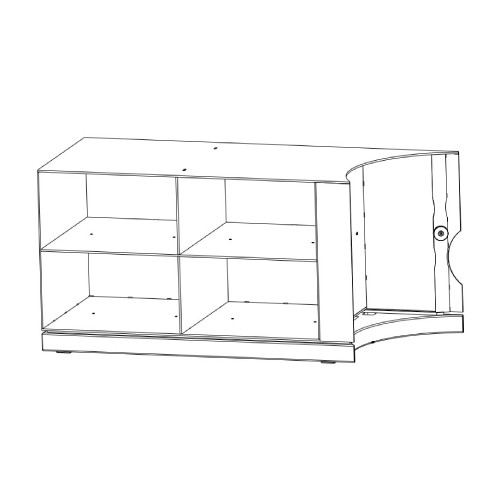 Kaminzubehör Austroflamm - Beistellbox links, b = 68,1 cm, h = 41,1 cm