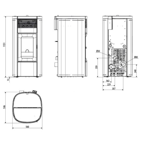 Vorschau: Pelletofen MCZ MUSA Hydromatic 24 M2+ 24,2 kW wasserführend