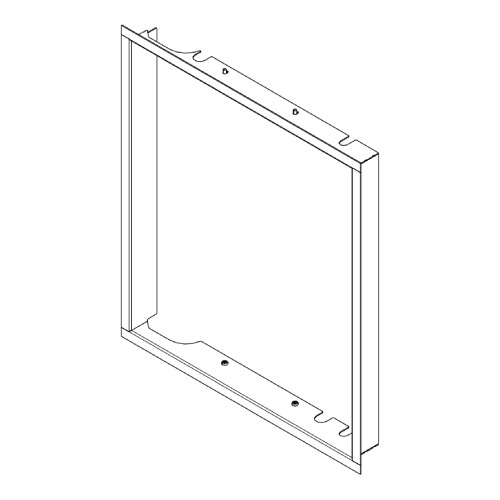 Kaminzubehör Austroflamm - 65x51 Designrahmen klapp flach, Ausführung in gussgrau