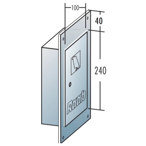 Vorschau: Leichtbauschornstein - Edelstahltür für LB Schacht L90, 100x240 mm - Raab L90