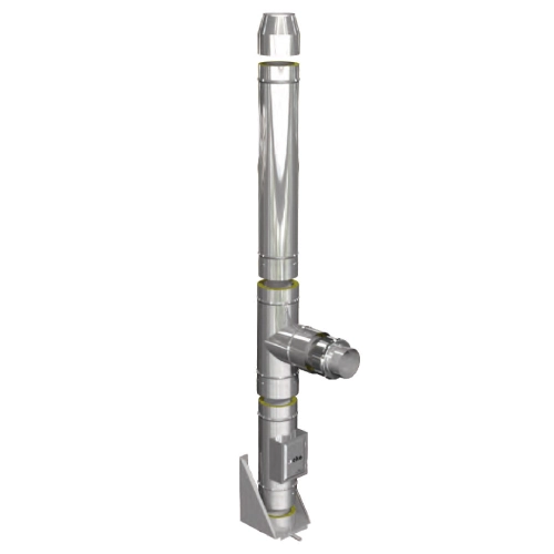 Edelstahlschornstein Bausatz doppelwandig Ø 150 mm - eka Edelstahlkamine Complex D