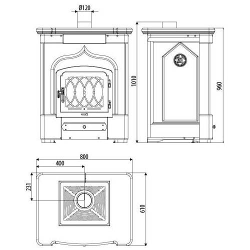 Vorschau: Kaminofen Sergio Leoni Giglio E 9,9 kW