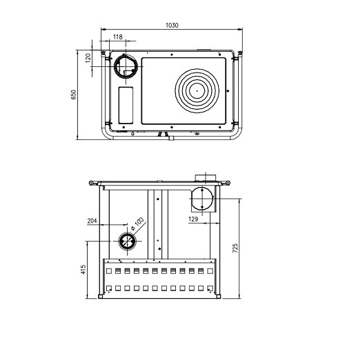 Vorschau: Holzherd La Nordica Rosa Sinistra Reverse 8,2 kW