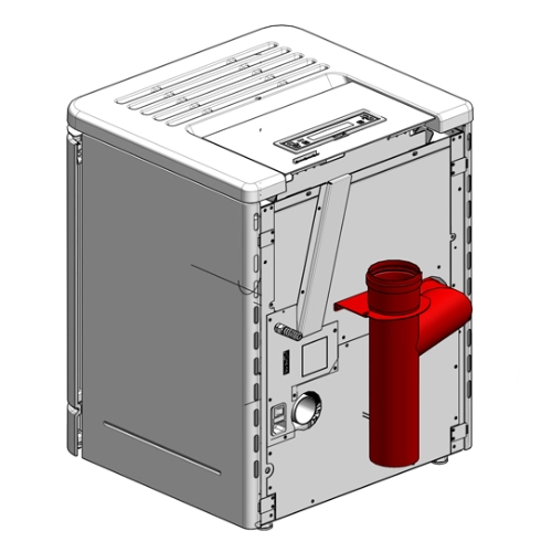 Pelletofenzubehör La Nordica - Bausatz oberer Rauchabzug Ø 80 mm