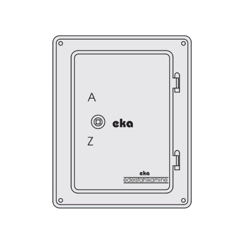 Vorschau: Rußschutztür 120x180 mm - einwandig - eka edelstahlkamine complex E