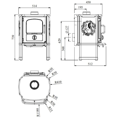 Vorschau: Kaminofen Morsoe 3142 | 5,2 kW