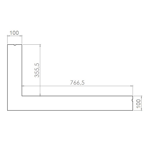 Gaskaminzubehör DRU - Einbaublende für Maestro 80/2 RCH (6-seitig, B = 100 mm)