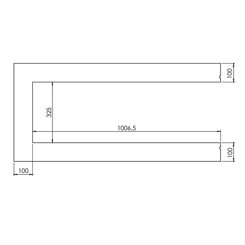 Gaskaminzubehör DRU - Einbaublende für Metro 100XTU-41 RCH (8-seitig, B = 100 mm)