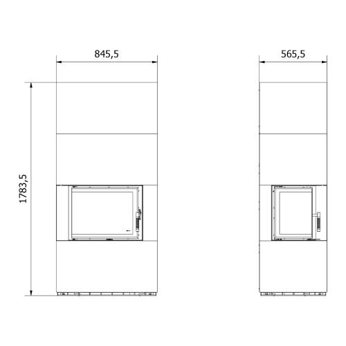 Vorschau: Kaminbausatz Kratki Floki BS 8 kW