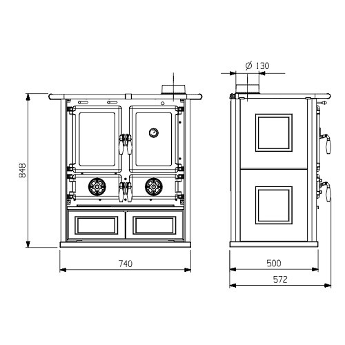 Vorschau: Holzherd La Nordica Rosetta 5.0 - Maiolica 7,9 kW