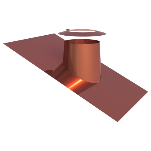 Dachdurchführung 16°-25° mit Bleirand und Wetterkragen aus Kupfer für Jeremias DW-FU