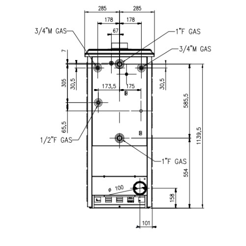 Vorschau: Kaminofen La Nordica Loriet S DSA 16,8 kW wasserführend