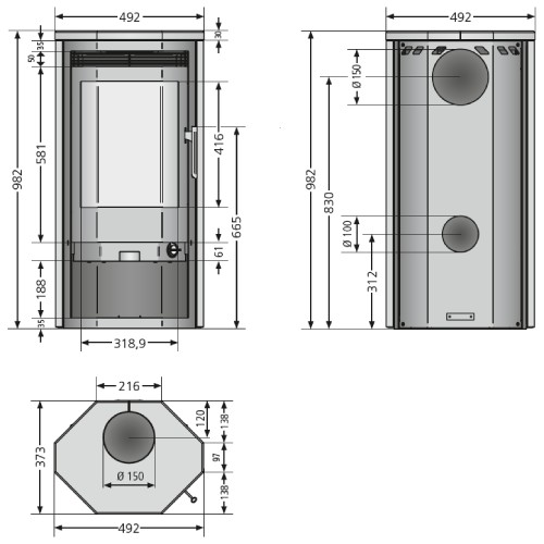 Vorschau: Kaminofen Justus Usedom 5 D 5,5 kW