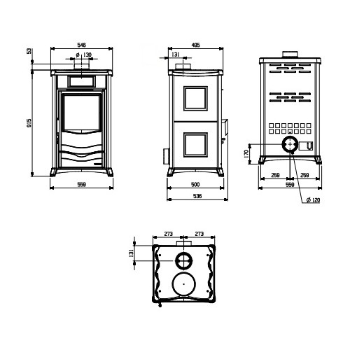 Vorschau: Kaminofen La Nordica Rossella Plus 8 kW