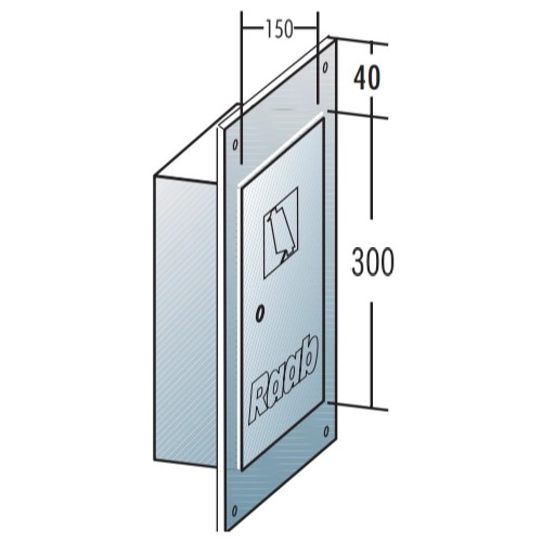 Vorschau: Leichtbauschornstein - Edelstahltür für LB Schacht L90, 150x300 mm - Raab L90