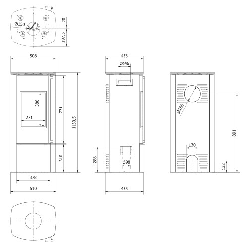 Vorschau: Kaminofen Kratki Ab Enyo 5,5 kW