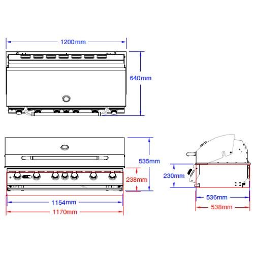 Vorschau: Gasgrill Bull BBQ Diablo Built-In