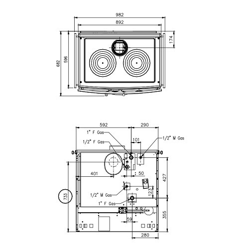 Vorschau: Holzherd La Nordica TermoSuprema Compact DSA 18,5 kW wasserführend