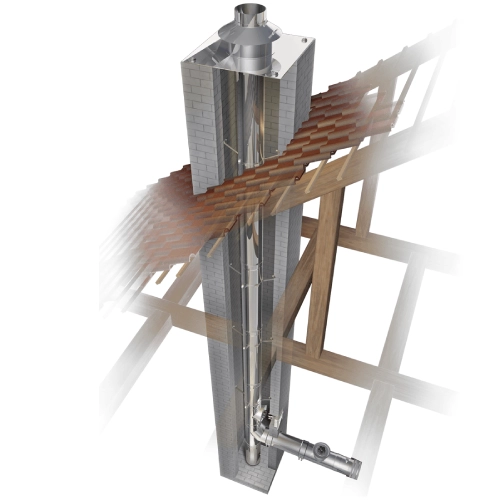 Schornsteinsanierung einwandig Ø 113 mm - Schräder Future EW