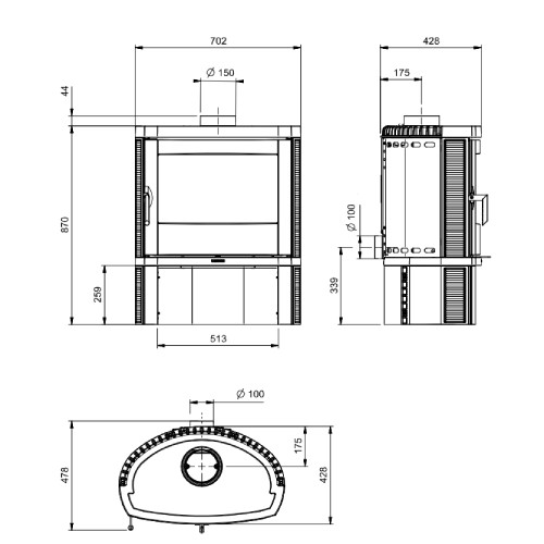 Vorschau: Kaminofen La Nordica Jennifer 2.0 | 7,7 kW