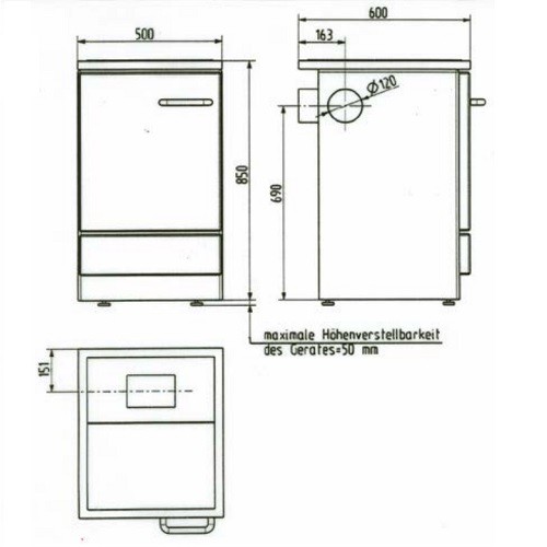 Vorschau: Holzherd Wamsler K 155 C 5 kW