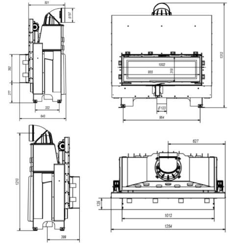 Vorschau: Kamineinsatz Fram 1/100 | 14 kW