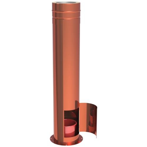 Teleskopstütze 610-1190mm mit Teleskopkopf, Kondensatablauf unten aus Kupfer - Jeremias DW-FU