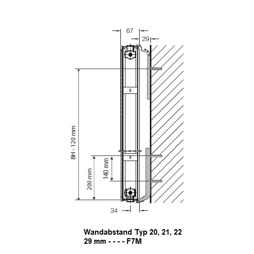 Vorschau: Heizkörper Komplett Set Buderus Logatrend CV-Plan Typ 20 - Flachheizkörper