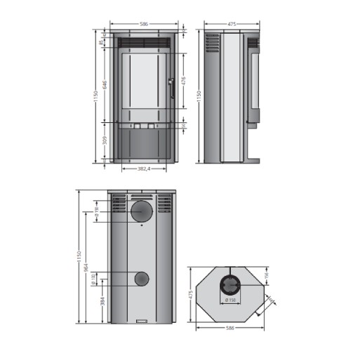 Vorschau: Kaminofen Justus Usedom 7 | 7 kW