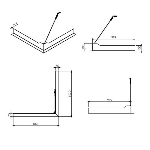 Gaskaminzubehör DRU - Tragrahmen für Maestro 60/2 RCH/Tall RCH - Maestro 80/2 RCH