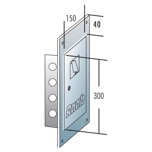 Vorschau: Kamintür 150 mm x 300 mm - einwandig - Raab EW-FU