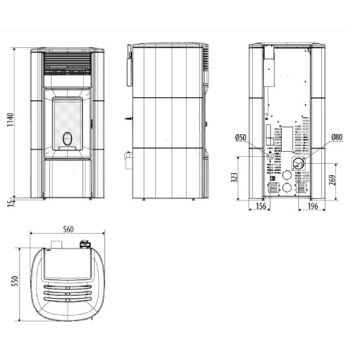 Vorschau: Pelletofen MCZ CLUB Absolute Comfort Air 12 M3 11,9 kW