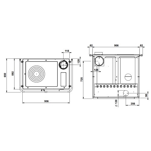 Vorschau: Holzherd La Nordica Rosa 5.0 - Maiolica 8,8 kW