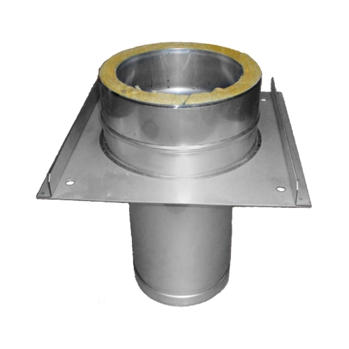 Fußplatte für Schornsteinkopfverlängerung Einschub rund bis 1,5 m - doppelwandig - STN DW-NEO