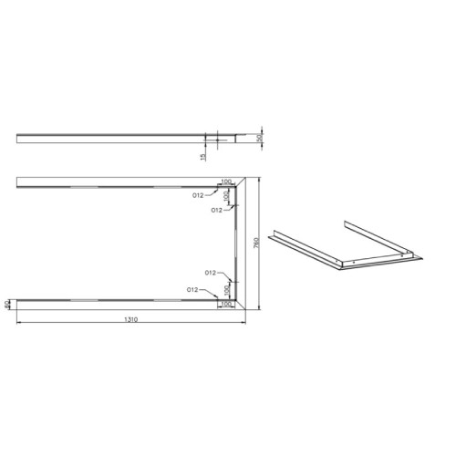 Kaminzubehör Spartherm - Tragrahmen für Arte U-90h