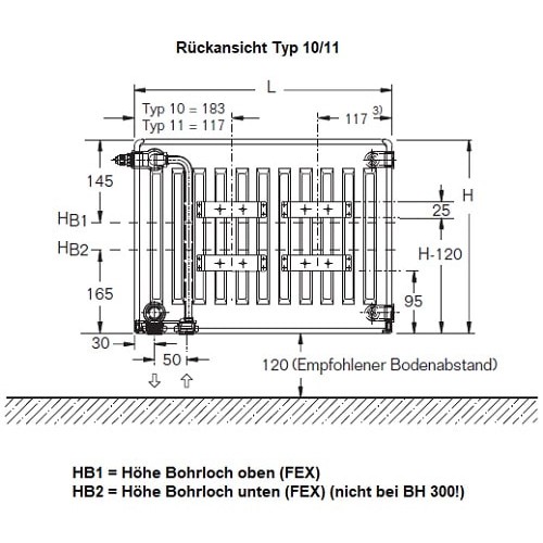 Vorschau: Heizkörper Komplett Set Buderus Logatrend VC-Plan Typ 11 - Flachheizkörper